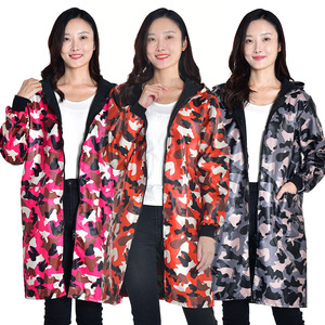 <b>Dropshipping</b> Shopify Autumn Winter Hooded Camouflage Fleece Lined Warm Thick Work Coat Long Sleeve Apron Unisex Adult Outdoor - Product Image 4