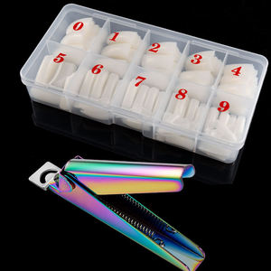 Cortadores de puntas de uñas en forma de U, acrílico Artificial, <span class=keywords><strong>con</strong></span> caja, Kit de manicura - Product Image 2