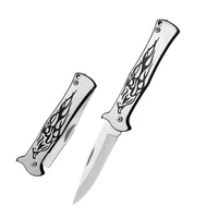 TGS argent acier inoxydable EDC couteau multifonctionnel couteaux pliants ménage extérieur Camping Portable couteau de poche industriel