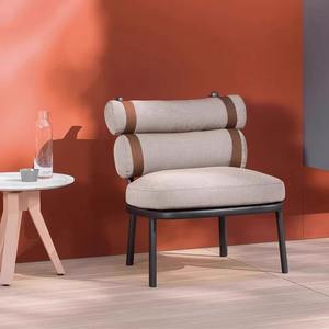 Chaise de patio minimaliste en alliage d'aluminium avec coussin pour usage extérieur, imperméable et résistante au soleil - Product Image 5