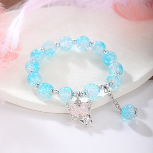 Tay đính cườm siêu Cổ Tích Bướm Ngọc vỡ vỡ chuỗi cô gái tinh tế mặt dây chuyền Vòng tay hạt đầy màu sắc để gửi bạn gái - Product Image 6