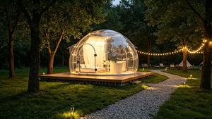 Casa Burbuja Transparente Personalizada de PC, Villa Prefabricada Impermeable para Glamping al Aire Libre con Vista a la Cielo Estrellado, para Resort, Camping <span class=keywords><strong>y</strong></span> Hotel - Product Image 2