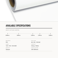 Rouleau de vinyle de découpe couleur 24 pouces 48 pouces (0,61 m 1,22 m x 50 m) – Film PVC auto-adhésif permanent brillant ou mat pour la fabrication de signalétique et les décalcomanies DIY