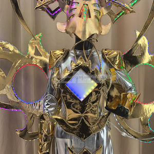 LED Light up Sci-Fi Angel Armor <strong>Costume</strong>, Glowing Mechanical Suit with <strong>Halo</strong> Wings for Stage, Events, Parties and Cosplay - Product Image 6