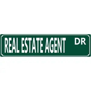 Custom Real Estate Agent Dr Metal Street Tin Sign Home Sales Funny Vintage Slim Tin Signs 16 x 4 Inch Wall Art Decor Iron Poster