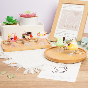 Llaveros de Plástico Personalizados con Forma de Helado, Llaveros Divertidos de Comida Falsa, Llavero de Simulación 3D, Regalo Hecho a Mano - Product Image 6