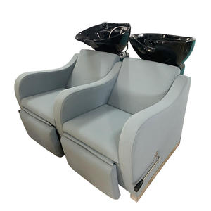 Nouvelle chaise de lavage semi-inclinable double avec couleur personnalisable pour salon de coiffure, salle à manger et usage extérieur - Product Image 1