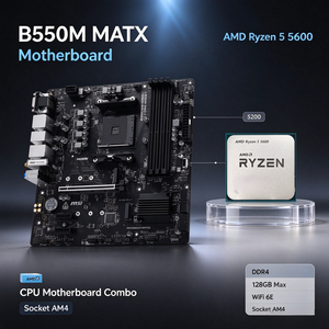Kit PC de jeu économique AMD Ryzen 5 5600 avec carte mère MSI <span class=keywords><strong>PRO</strong></span> <span class=keywords><strong>B550M</strong></span> <span class=keywords><strong>P</strong></span> WIFI6E AM4 Combo - Product Image 1