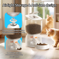 Mangeoire automatique pour animaux de compagnie Mangeoire auto-alimentée pour chiens 3L Enregistreur vocal 10S chronométré Distributeur automatique de nourriture pour chats à double alimentation