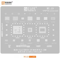 Pochoir AMAOE MI BGA pour Xiaomi Redmi Poco Series 1/19 pièces chauffage direct trous carrés CPU IC puce équipements de téléphone portable