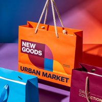 Sacs de courses en papier kraft écologiques et recyclables personnalisés avec poignées, logo de marque imprimé pour les magasins de détail et les événements