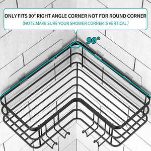 Stainless Steel Kitchen Iron Corner <strong>Shower</strong> Rack Standard Low Price Bathroom Hanging Corner <strong>Storage</strong> <strong>Shower</strong> Rack No Drilling - Product Image 6