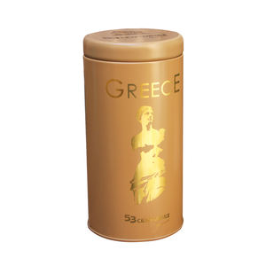 कस्टम ग्रीस मुद्रित राउंड मेटल टिन कैनिस्टर चाय के लिए चाय कॉफी उपहार पैकेजिंग भंडारण भंडारण - Product Image 2