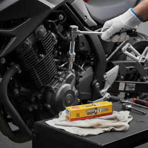 Bougie d'allumage de type standard CR9EH-9 compatible avec le système d'allumage électrique de la moto Daelim Roadwin 250 de 2008 à 2014, fabriquée en Turquie - Product Image 3