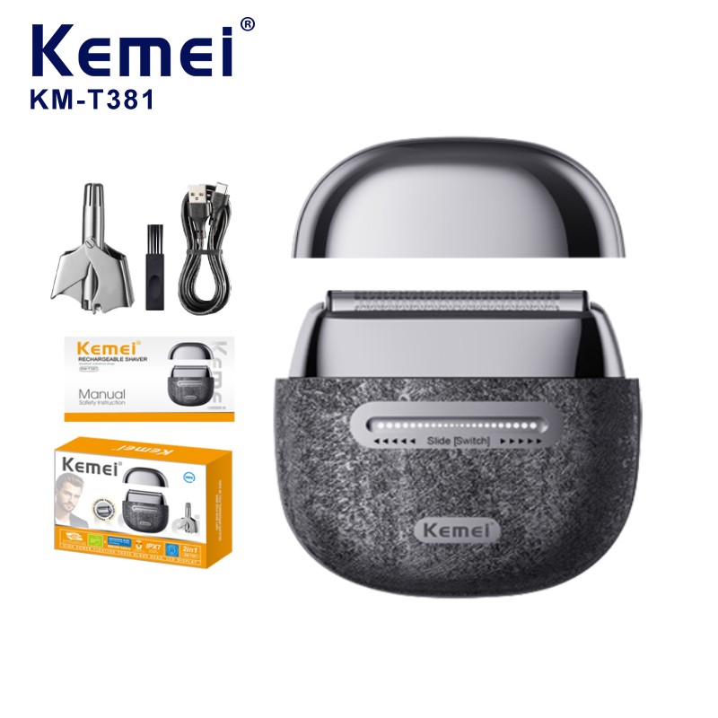 KEMEI KM-t381 многофункциональная Водонепроницаемая бритва с плавающим лезвием, IPX7, 800 мАч, 6500 об./мин., устройство для удаления волос в носу