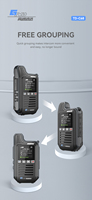 Radio POC avec fonction WiFi+ GPS 4G LET en option, carte SIM, portée longue distance 5000 km, talkie-walkie