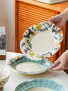 Factory Wholesale Cartoon Underglaze Ceramic <b>Dinnerware</b> <b>Sets</b> High Quality Oven Safe Dishwasher Safe Customizable Colors - Product Image 3