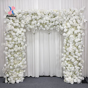 Arco de Flores Artificiales de Seda Realistas Cuadradas de Color Personalizado, Fondo de Alta Densidad para Decoración de Bodas - Product Image 1