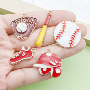 Colgante de Aleación de Zinc con Diseño de Béisbol, Tamaño Mediano, para Accesorios de Joyería DIY - Product Image 2