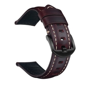 Bracelet de <span class=keywords><strong>montre</strong></span> de remplacement en cuir véritable italien huilé de haute qualité, 20 mm/24 mm/26 mm - Product Image 5