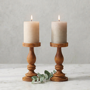 Candelabro Grande de Madera, Decoración para Hotel, Diseño Personalizado, Hecho a Mano, Estilo Artístico Moderno, Edición Navideña, India Hs Husnain - Product Image 1