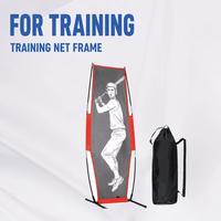 Cible d'entraînement de baseball pliable de haute qualité, directement de l'usine, avec filet de lancer en fer et fibre de polyester, sac de transport noir