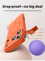 Coque souple en silicone liquide magnétique anti-chute pour iPhone 18 Pro Max/18 Pro/17/17 Pro/17 Pro Max/17 Air/16/16 PLUS/16 Pro
