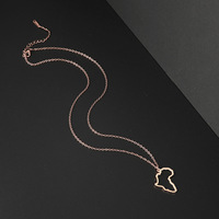 Personnalisé Petit État Contour Collier, Mode L'état Bijoux Voyage Rassis Collier
