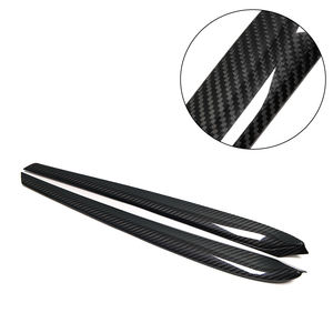 Gerçek karbon Fiber İç kapı paneli Trim kol dayama Dashboard konsolu Tesla için kapak Model <span class=keywords><strong>3</strong></span> Y 2021 2022 dekorasyon aksesuarları - Product Image 2