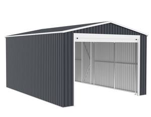 11x14.7ft <span class=keywords><strong>Garage</strong></span> métallique de qualité avec porte roulante en aluminium <span class=keywords><strong>Garage</strong></span> <span class=keywords><strong>moto</strong></span> et voiture Bâtiment de <span class=keywords><strong>jardin</strong></span> en métal - Product Image 3