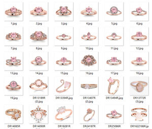 Bague plaquée or rose, classique, simple, en moissanite, bague de fiançailles, véritable bijou en moissanite en argent sterling 925 - Product Image 5