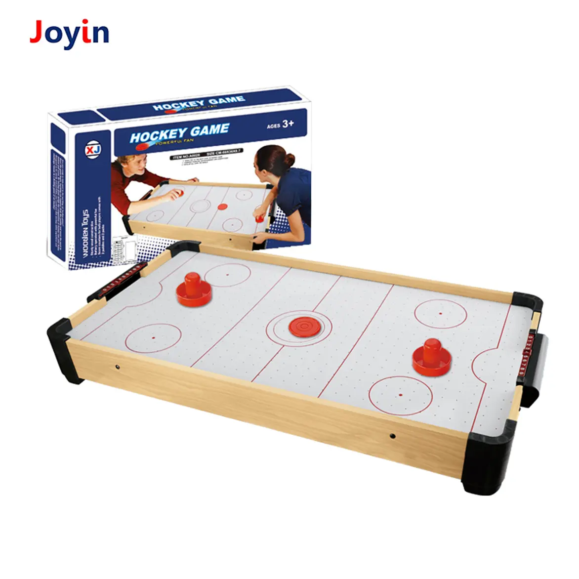 Jogo de mesa de air hockey com sliders e pucks, interativo para pais e filhos, jogo de tabuleiro com pacotes, jogo familiar de 27 polegadas