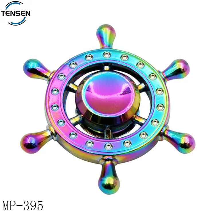 Hot selling gyroscope kids toys fidget spinner rainbow plated brand vintage totem with custom logo