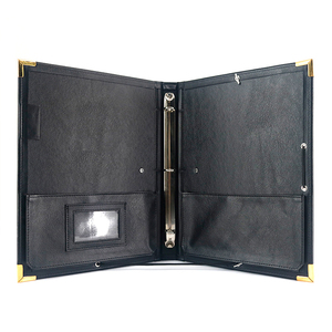 ดีลักซ์หนังสีดําจับ Choral Binder โฟลเดอร์เปียโนแผ่นเพลงโฟลเดอร์แฟ้มยืดหยุ่น String Dividers สายปรับ - Product Image 2