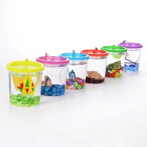 Bol de <span class=keywords><strong>poisson</strong></span> rouge en plastique portable <span class=keywords><strong>fermé</strong></span> avec corde tasse de <span class=keywords><strong>poisson</strong></span> Betta petite boîte de rangement de tortue de <span class=keywords><strong>poisson</strong></span> rouge avec couvercle - Product Image 6