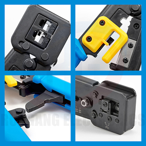 Rg Chất lượng cao cáp mạng RJ45 đi qua uốn tóc bồng công cụ CAT5e/Cat6/CAT7 Titan & Nylon nhôm xử lý OEM hỗ trợ - Product Image 3