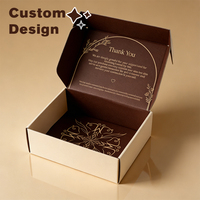 Boîte d'expédition pliable en carton ondulé écologique personnalisée avec logo pour cosmétiques, vêtements et cadeaux, emballage coloré pour envoi postal