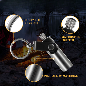 Accessoires de fumage portables personnalisés avec porte-clés - <span class=keywords><strong>Briquet</strong></span> à kérosène en métal, allumettes à silex - Product Image 3
