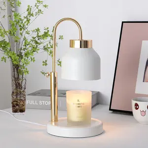 Lampe chauffe-bougie lampe de table de parfum de cire réglable pour la décoration intérieure parfum pot de soja cire hauteur réglable brûleur d'aromathérapie