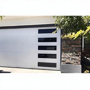 <span class=keywords><strong>Porte</strong></span> de garage sectionnelle moderne avec moteur automatique, cadre en acier galvanisé, fenêtre transparente en PC, prix d'usine, style ouvert roulant - Product Image 1