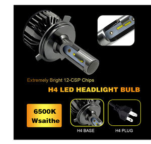 Bombilla LED CSP para Faros Delanteros H4 H11 H7 9005 9006 6000K 72W 10000LM, Ajuste Universal, 12V, Garantía de 2 Años para Automóviles y Motocicletas - Product Image 4