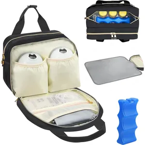 Bolsa refrigeradora de leite materno para bebês, sacola portátil para fraldas de viagem, bolsa para mamãe, sacola refrigeradora de leite materno com grande capacidade, novo design