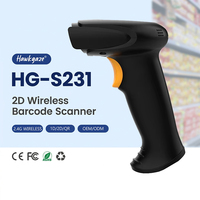 Escáner de Códigos de Barras 2D Inalámbrico, Portátil, para Supermercados, Códigos QR, para Centros Comerciales y Servicios de Mensajería