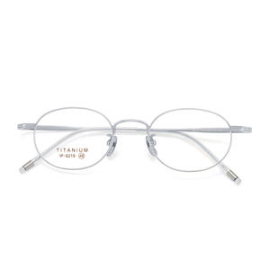 Montures de lunettes ovales en titane 6219, légères, monture complète, unisexe, design en titane pur - Product Image 5
