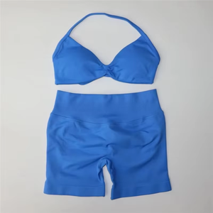 Dfyoga Set da Palestra 2 Pezzi, Canotta Traspirante e Pantaloncini a Vita Alta Senza Cuciture, Abbigliamento Fitness, Activewear per Allenamento - Product Image 5