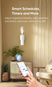 Diffuseur mural sans eau, diffuseur d'arômes pour la maison, diffuseur d'huiles essentielles sans eau, diffuseur d'arômes avec lumière LED - Product Image 5