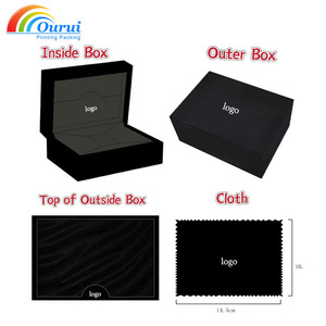 Elegant <b>Black</b> Matte Lacquer Wood Square Protective Watch Display Storage <b>Box</b> Modern Brand Design Packaging <b>Box</b> for Luxury Watch - Product Image 4