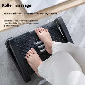 Reposapiés de Oficina, Taburete para Niños, Reposapiés, Anti-Doble Piernas, Artefacto para el Cuerpo <span class=keywords><strong>Humano</strong></span>, de Plástico Negro - Product Image 3