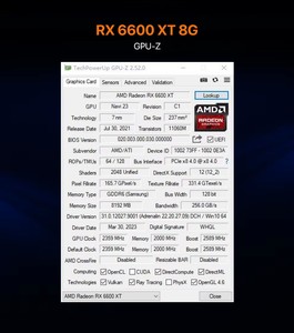 Nouvelle carte graphique 8Pin 128 bits 8 Go GDDR6 avec ventilateur pour PC de bureau, idéale pour le gaming e-sport et les configurations Radeon 6600 haute performance - Product Image 6