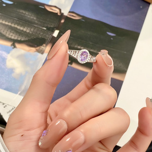 8 Factory 4*6mm Oval Cut Natural Stone <b>Rings</b> 925 Sterling Silver High Quality amethyst Yellow <b>Crystal</b> jewelry for Women - Product Image 4